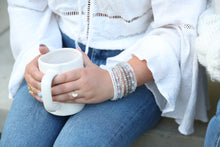 Grief and Comfort White Rhodium Plate Multi-Gem Bracelet Set