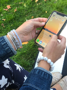 Grief and Comfort White Rhodium Plate Multi-Gem Bracelet Set
