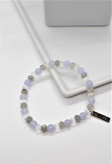 Grief and Comfort White Rhodium Plate Multi-gem Single Bracelet